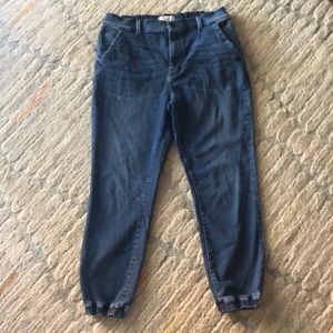 Madewell cropped elastic band jeans